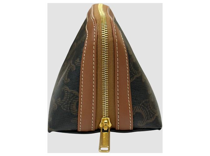 Céline Pochette cosmetico piccolo in tela Triomphe Multicolore - vista 5