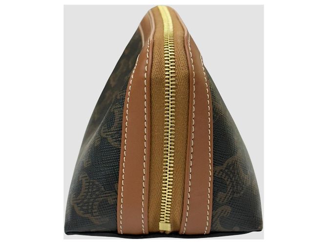 Céline Pochette cosmetico piccolo in tela Triomphe Multicolore - vista 6