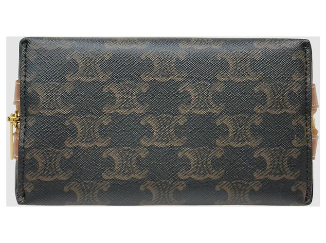 Céline Pochette cosmetico piccolo in tela Triomphe Multicolore - vista 8