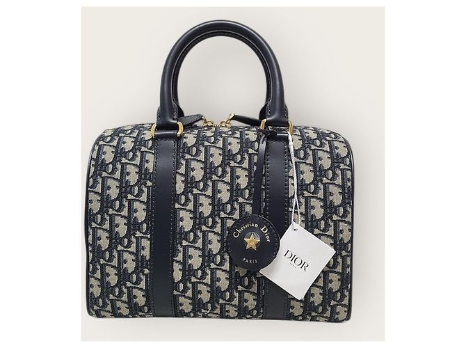 Dior Borsa Blue Oblique Jacquard Groove - vista 2