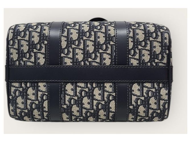 Dior Borsa Blue Oblique Jacquard Groove - vista 7