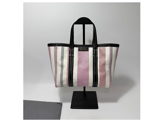 Balenciaga Borsa Shopper Babes Small East West Rafia Starlife Argento - vista 2