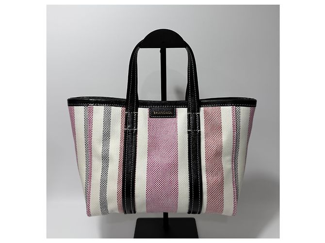 Balenciaga Borsa Shopper Babes Small East West Rafia Starlife Argento - vista 3