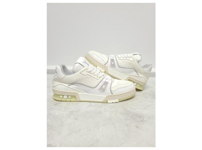 Louis Vuitton Weiße LV Leder Trainer Sneaker - Ansicht 4