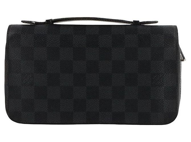 Louis Vuitton Clutch Zippy XL in tela Damier Graphite Nero - vista 3