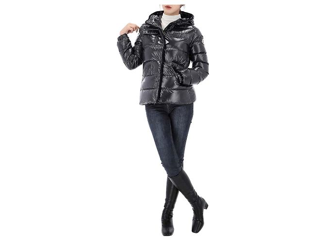 Moncler Lucky Chance Glareins Kapuzensteppjacke Erwachsenengröße Schwarz - Ansicht 11