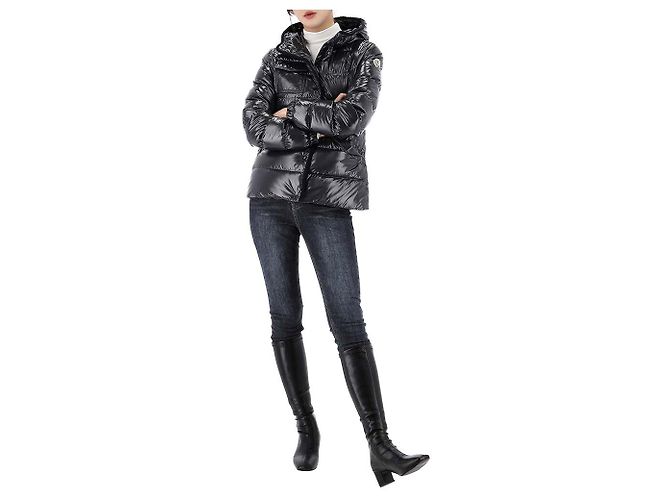 Moncler Lucky Chance Glareins Kapuzensteppjacke Erwachsenengröße Schwarz - Ansicht 12