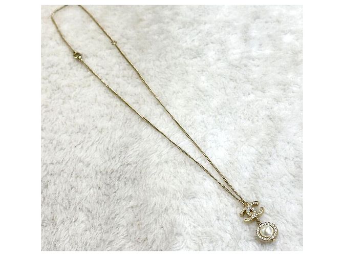 Chanel Mit CC-Logo und Perlen verziuste Halskette Mehrfarben - Ansicht 7
