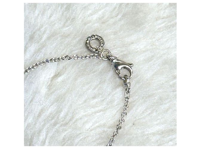 Bulgari Collana in oro bianco e diamanti pavé - vista 5
