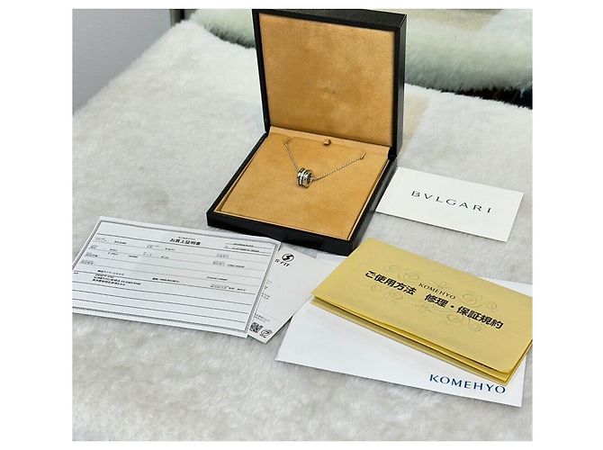 Bulgari Collana in oro bianco e diamanti pavé - vista 8