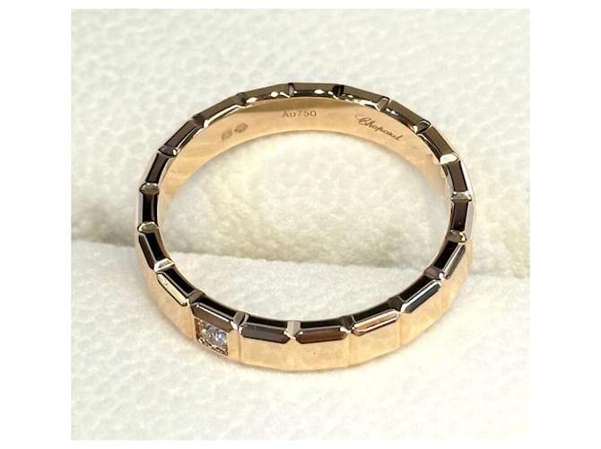 Chopard Anello Ice Cube in oro rosa con diamante - vista 2