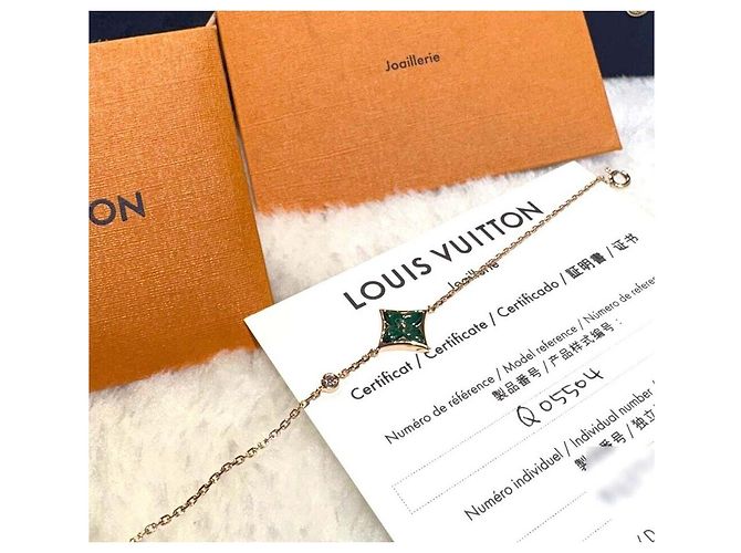 Louis Vuitton Bracciale Color Blossom BB Star Oro Rosa Malachite - vista 4