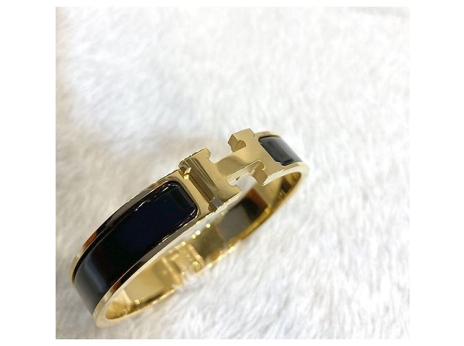 Hermès Pulsera Click Oro y Negro - vista 2