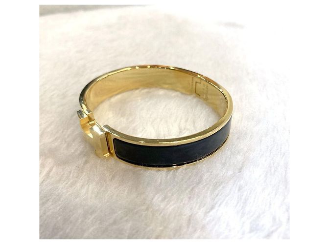 Hermès Pulsera Click Oro y Negro - vista 4