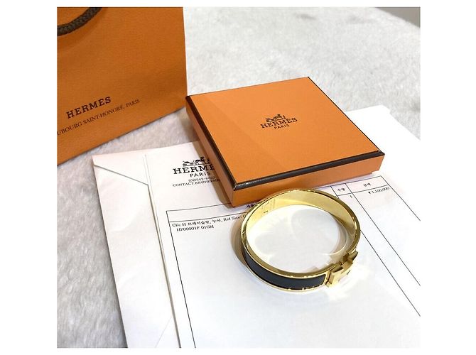 Hermès Pulsera Click Oro y Negro - vista 6