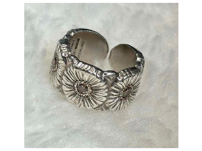 Buccellati Daisy Ring aus Silber mit Diamanten Größe - Ansicht 3