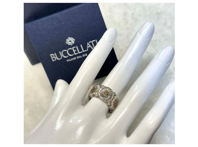Buccellati Daisy Ring aus Silber mit Diamanten Größe - Ansicht 6