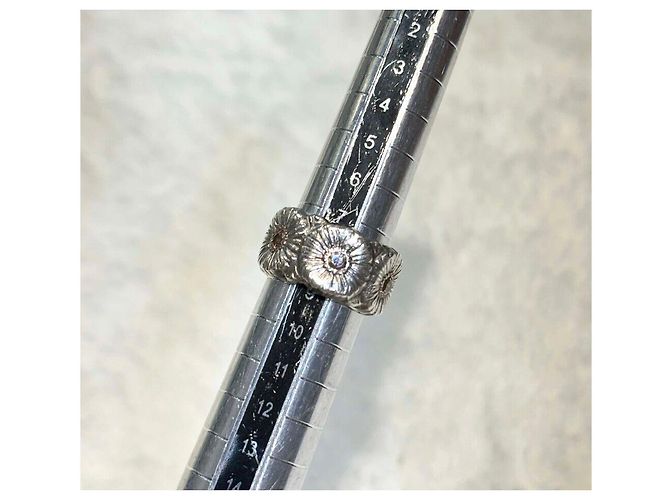 Buccellati Daisy Ring aus Silber mit Diamanten Größe - Ansicht 7