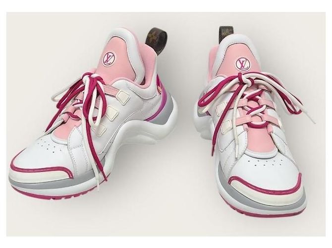 Louis Vuitton Archlight Sneaker aus rosa Leder mit Monogramm Pink - Ansicht 3