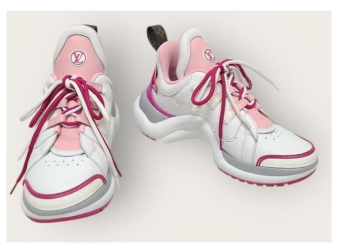 Louis Vuitton Archlight Sneaker aus rosa Leder mit Monogramm Pink - Ansicht 4
