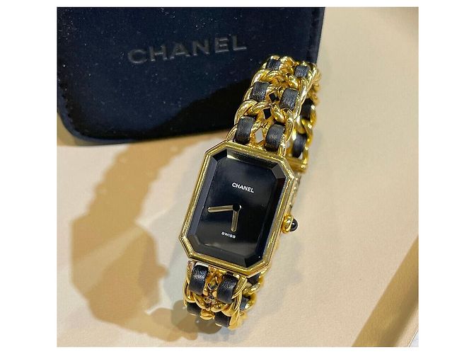 Chanel Premier Lock Goldkette Uhr Large Black/Gold Schwarz - Ansicht 2