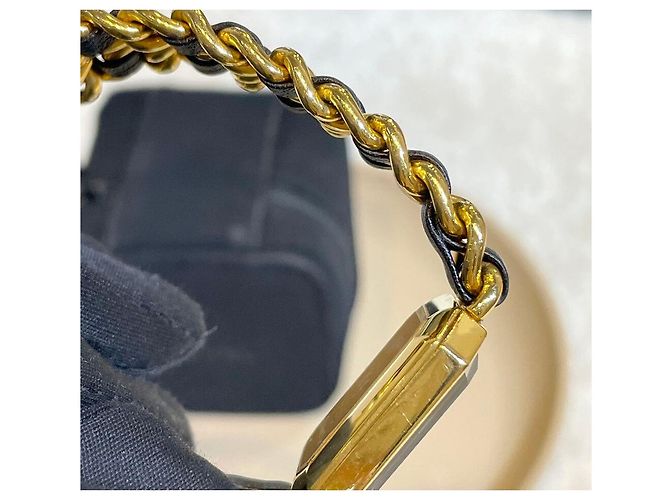 Chanel Premier Lock Goldkette Uhr Large Black/Gold Schwarz - Ansicht 4