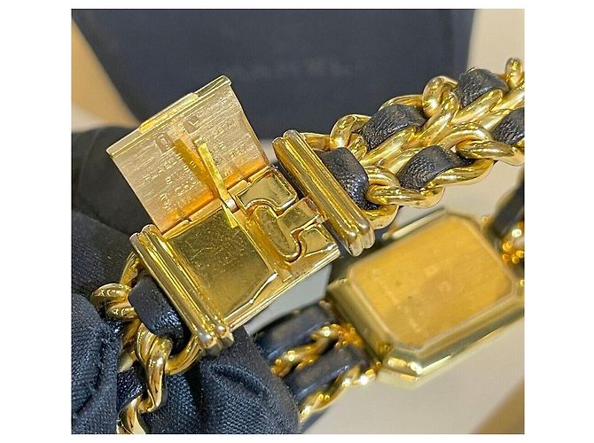 Chanel Premier Lock Goldkette Uhr Large Black/Gold Schwarz - Ansicht 6