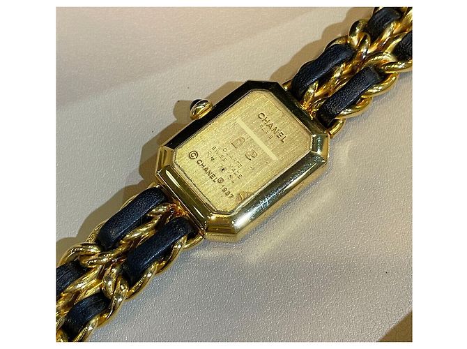 Chanel Premier Lock Goldkette Uhr Large Black/Gold Schwarz - Ansicht 7