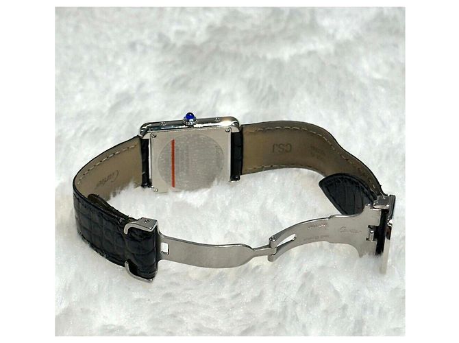 Cartier Relógio Steel Tank Solo com pulseira de couro Multicor - vista 5