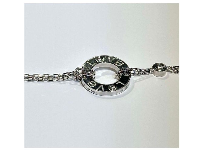 Cartier Bracciale WG Diamond Love Chain Argento - vista 2