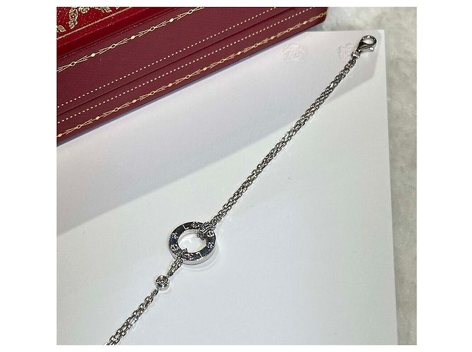 Cartier Bracciale WG Diamond Love Chain Argento - vista 4