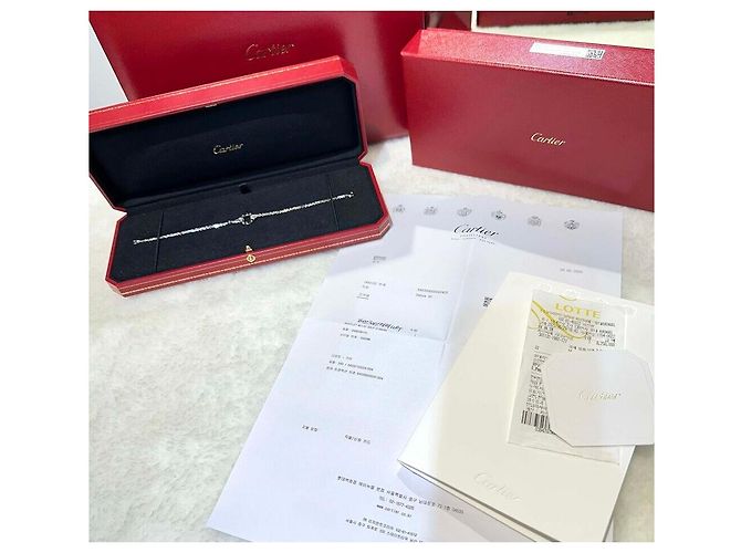 Cartier Bracciale WG Diamond Love Chain Argento - vista 7