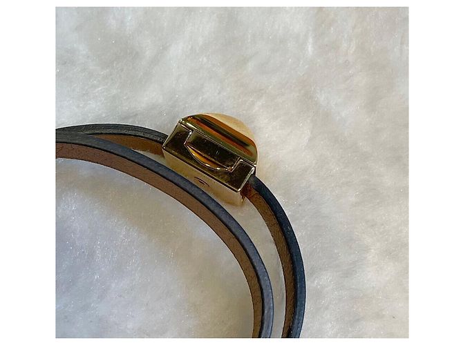 Hermès Bracciale Medor Double Tour Black Gold Nero - vista 4