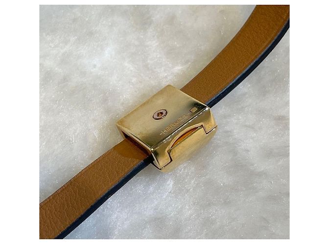 Hermès Bracciale Medor Double Tour Black Gold Nero - vista 5