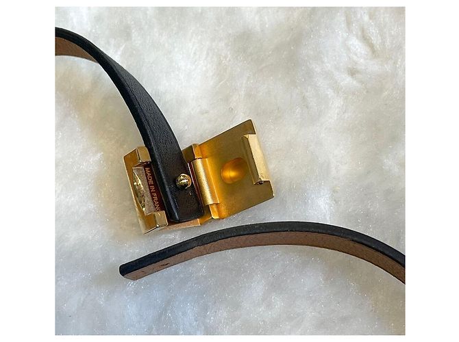 Hermès Bracciale Medor Double Tour Black Gold Nero - vista 6