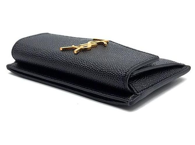 Saint Laurent Tarjetero Monogram Uptown Negro - vista 4