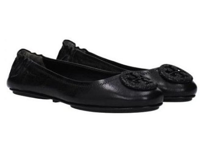 Tory Burch Ballerine da viaggio con logo pavé Mini Nero - vista 5