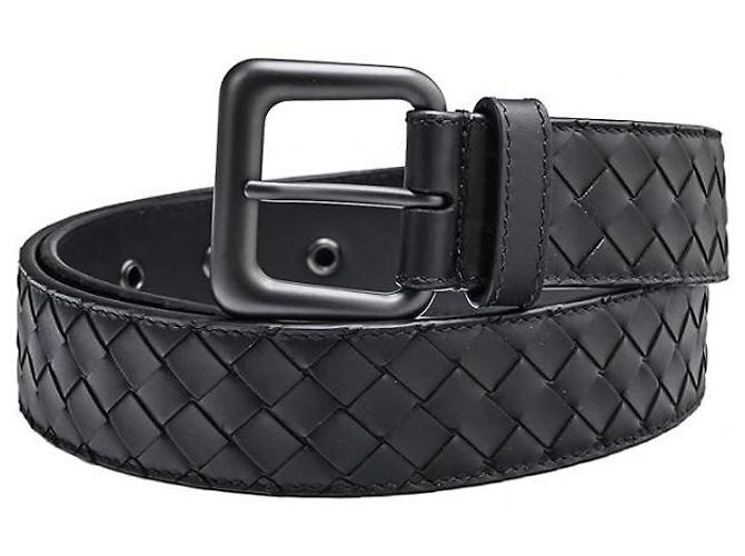 Bottega Veneta Cintura Intrecciato Nero - vista 3