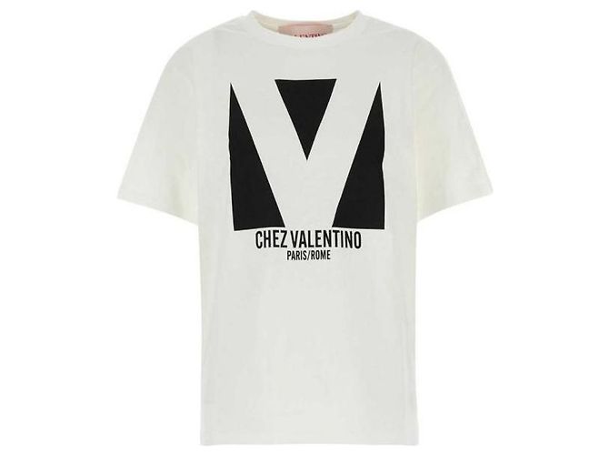 Valentino Camiseta de jersey de algodón estampada Blanco - vista 3