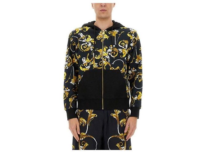 Versace Outline Baroque Hoodie Schwarz - Ansicht 4