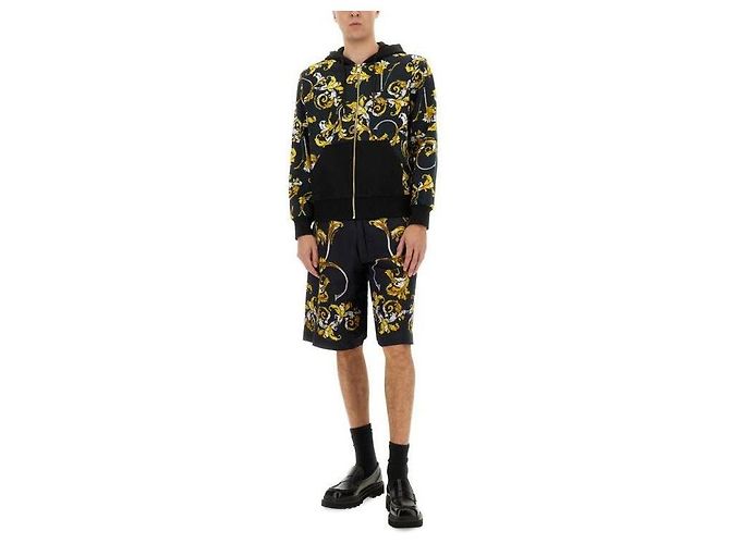 Versace Outline Baroque Hoodie Schwarz - Ansicht 5