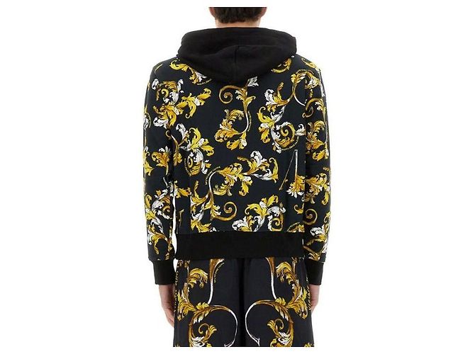 Versace Outline Baroque Hoodie Schwarz - Ansicht 6