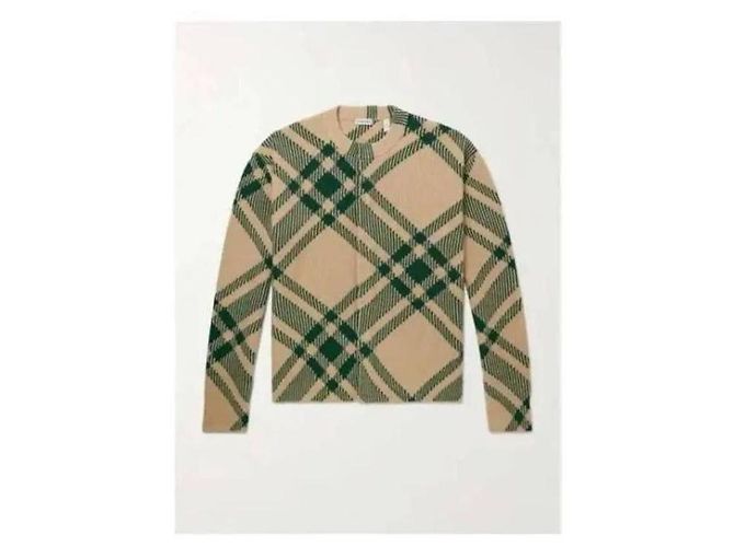 Burberry Checked Wool Blend Cardigan Multiple colors - view 4