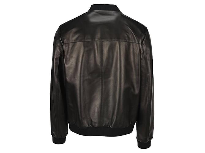 Prada Reversible Logo Leather Jacket Black - view 6