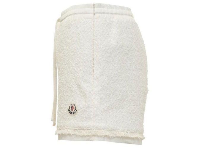 Moncler Pantaloncini in cotone con patch logo - vista 6