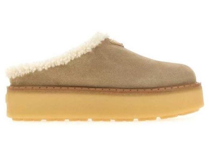 Prada Pantofole in scamosciato JFT Arancione - vista 4