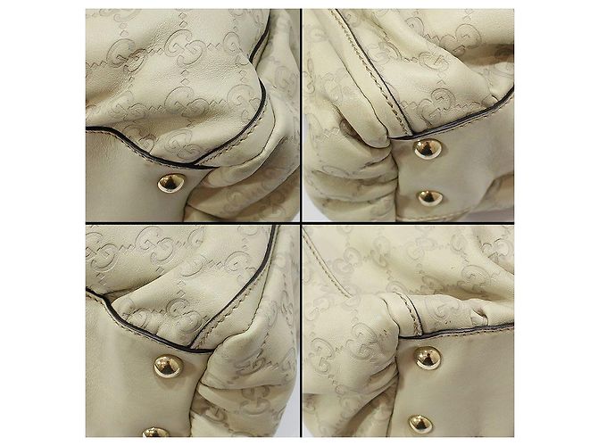 Gucci Borsa Tote Ivory Sima Sima Gold D-Ring Bianco - vista 13