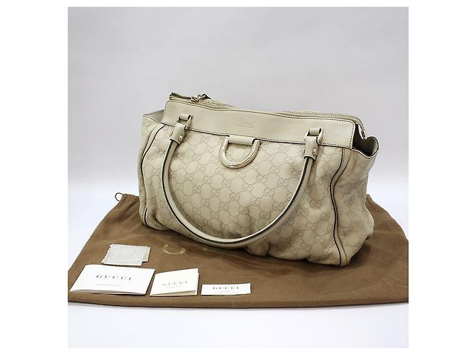 Gucci Borsa Tote Ivory Sima Sima Gold D-Ring Bianco - vista 2