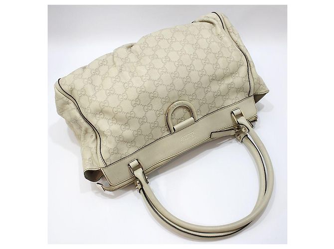 Gucci Borsa Tote Ivory Sima Sima Gold D-Ring Bianco - vista 3