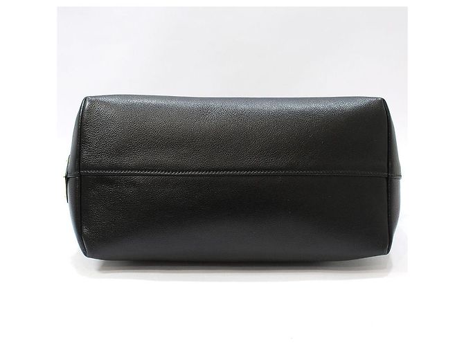 Prada Borsa a tracolla in pelle di vitello nera con logo in rilievo e finiture dorate Nero - vista 5